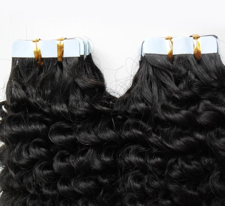 Raw Cambodian Curly Tape-In Extensions